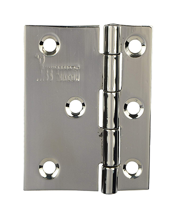 3 inch stainless steel cut hinges 3 x 27.5 x 10mm mirror polished riveted head assam cut