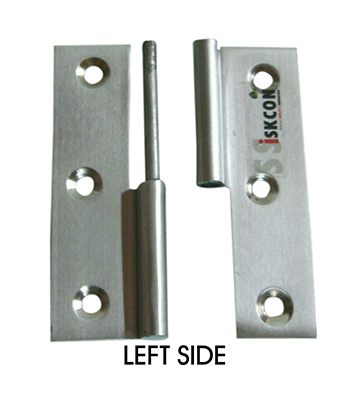 Stainless steel 3 inch lift off hinges heavy satin left