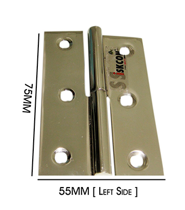 Stainless steel 3 inch lift off hinges heavy mirror left