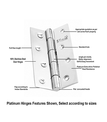 Butt hinges stainless steel door heavy premium lubrication hydro