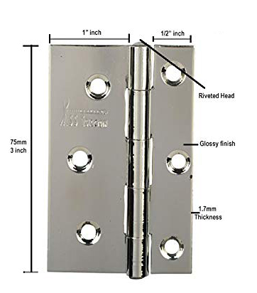 Stainless Steel Assam Cut Hinges for cabinets 3 inch