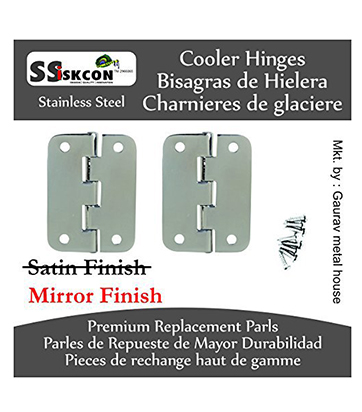 stainless steel cooler hinges replacement parts fits on igloo cooleman mirror finish