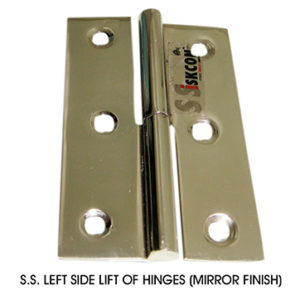 Stainless steel 3 inch lift off hinges heavy mirror left